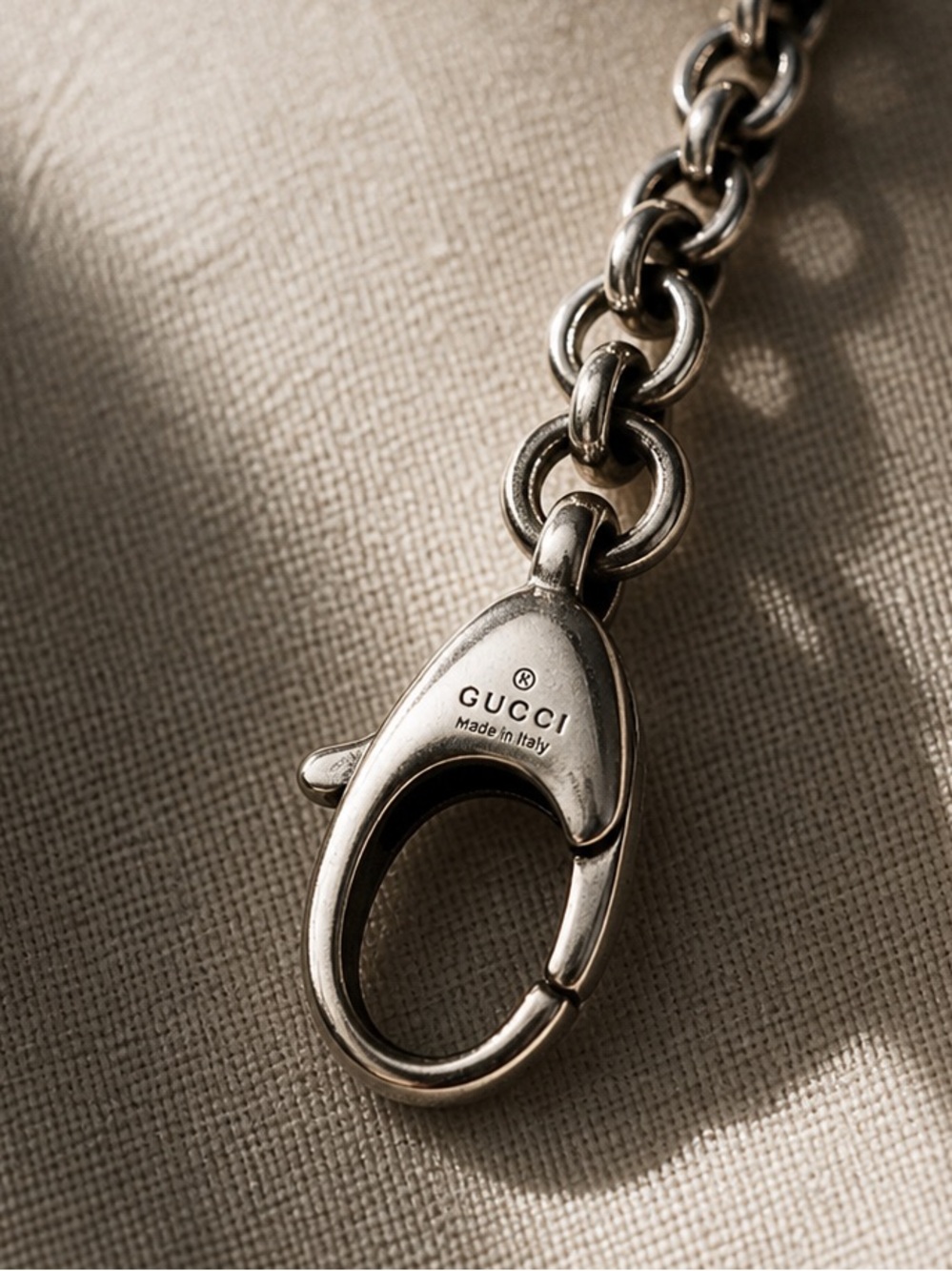 Gucci Double G Key Pendant Necklace 925 Sterling Silver Chain - Picture 8 of 10